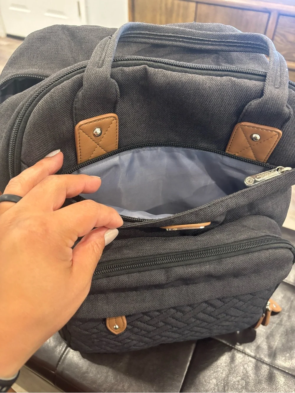 Dikaslon Portable Diaper Bag Backpack with Changing Pad Large Capacity